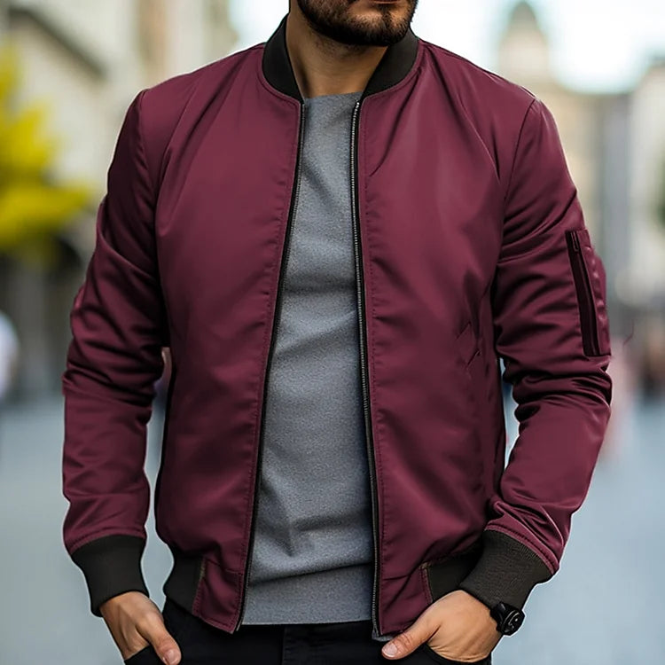 Classic Warm Bomber Jacket for Casual Style