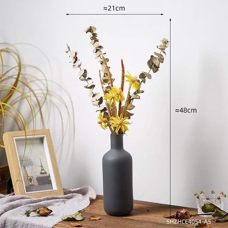 Handcrafted Stone Cuban Vases Set for Modern Home Decor