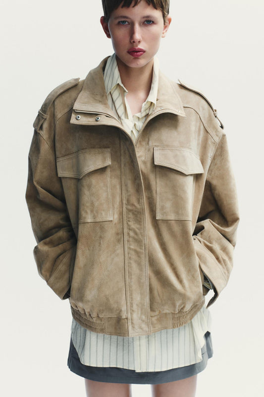 Classic Vintage-Inspired Suede Jacket