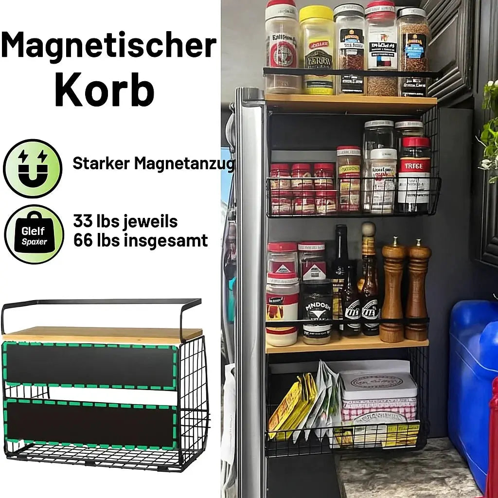 MagnaHold™ High-Magnetic Wall Shelf for Drill-Free Storage