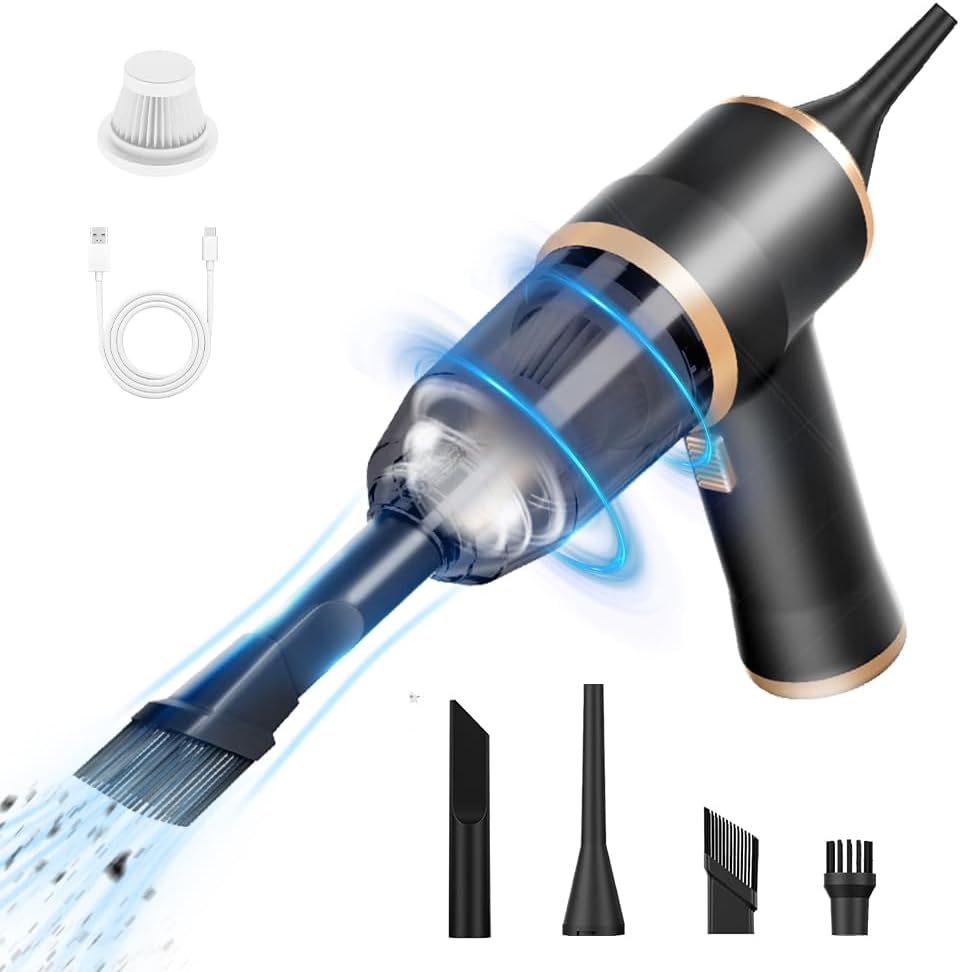 Portable Cordless Mini Vacuum Cleaner and Air Duster for Car and Home