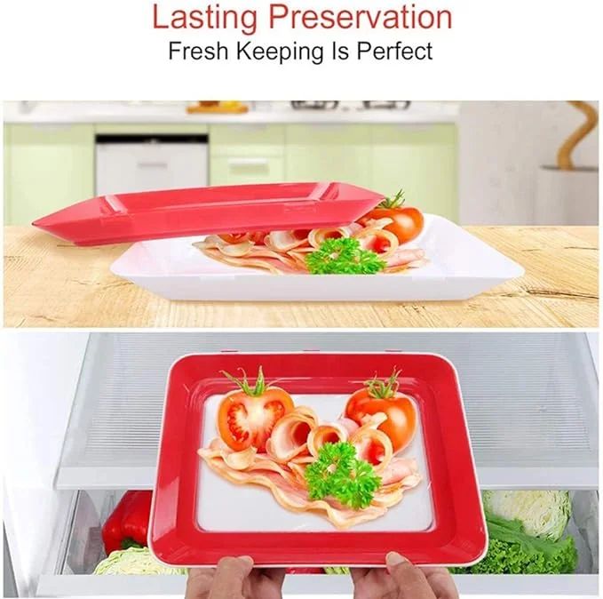 Reusable Airtight Food Storage Tray - Eco-Friendly Vacuum Seal Container