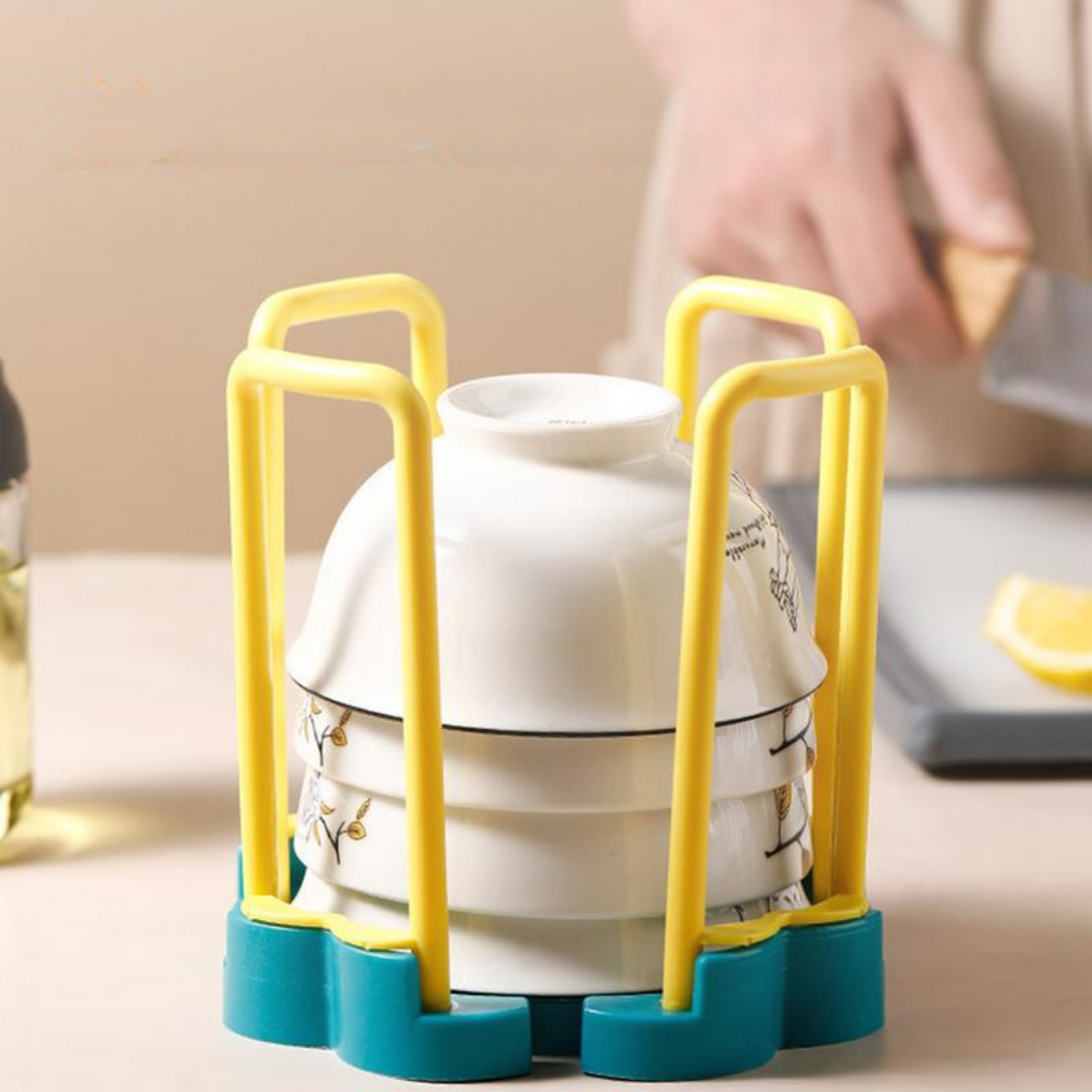 BowlStack™ - Space-Saving Retractable Kitchen Bowl Holder