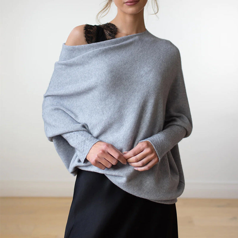 Cozy Oversized Off-Shoulder Knit Sweater
