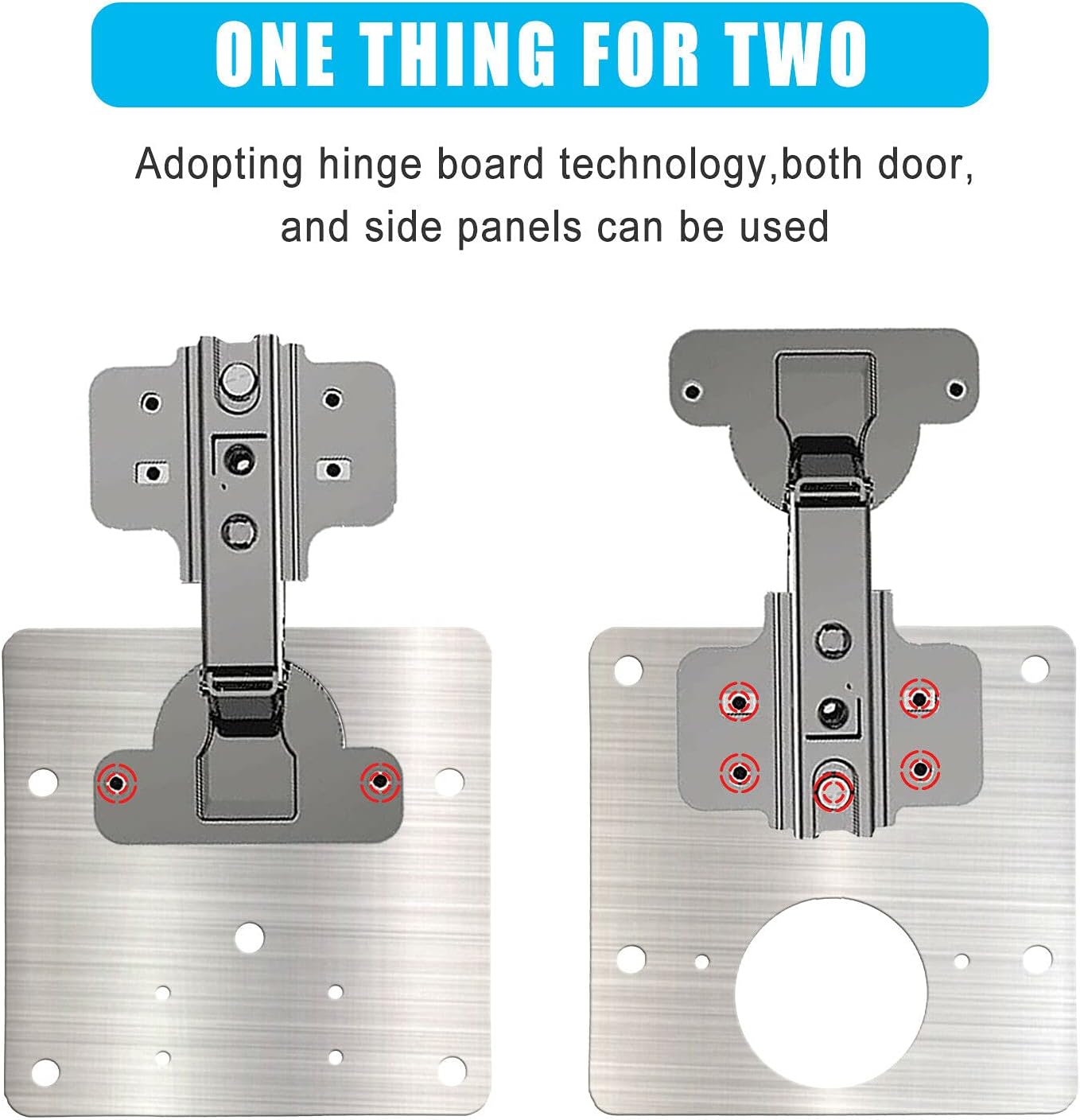 FixStrong™ - Stainless Steel Furniture Hinge Mounting Plates (10 pcs)