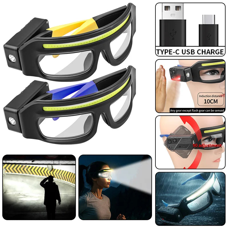 LumaGuard™ - Rechargeable LED Safety Glasses for Outdoor & Work