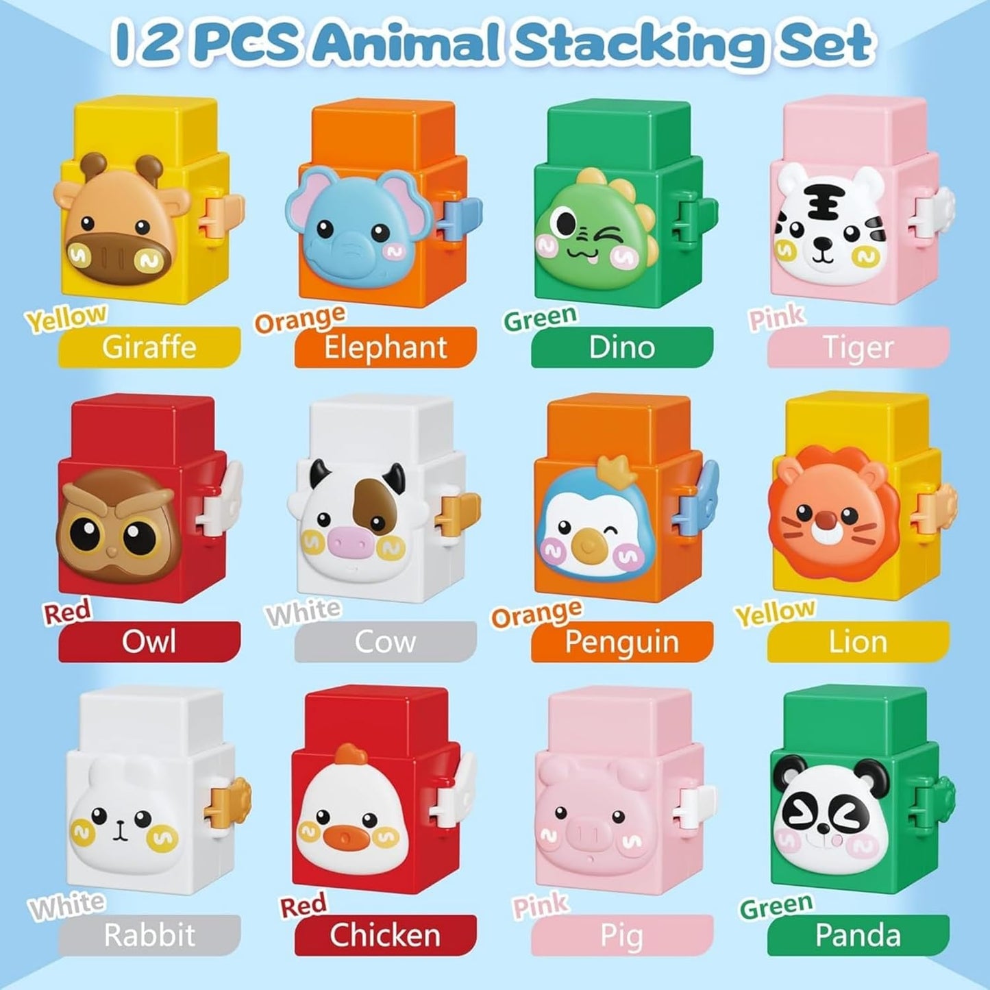 Stacking Animal Game for Toddlers – Motor Skills & Creative Play Toy