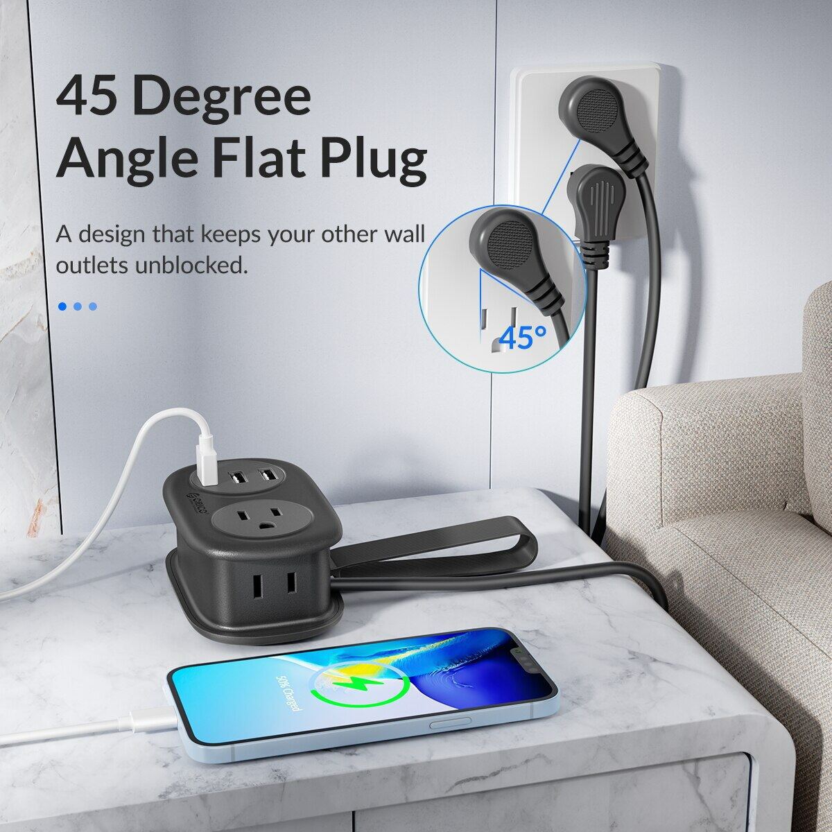 GlobeTrekker™ - Travel Power Strip with USB & Ventilated Design