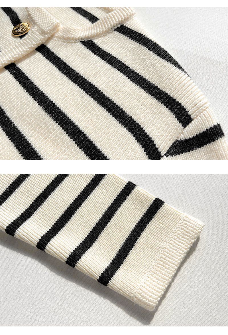 Cozy Striped Knit Sweater for Fall Layers