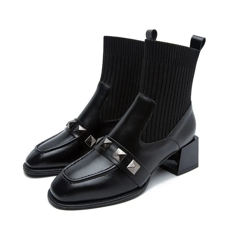 Chic Leather Ankle Boots
