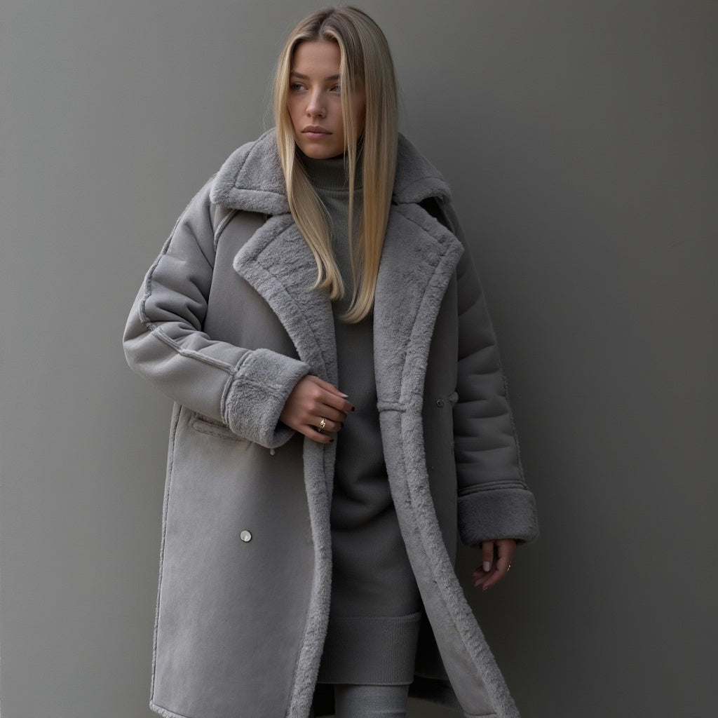 Luxeon™ - Elegant Suede Winter Coat