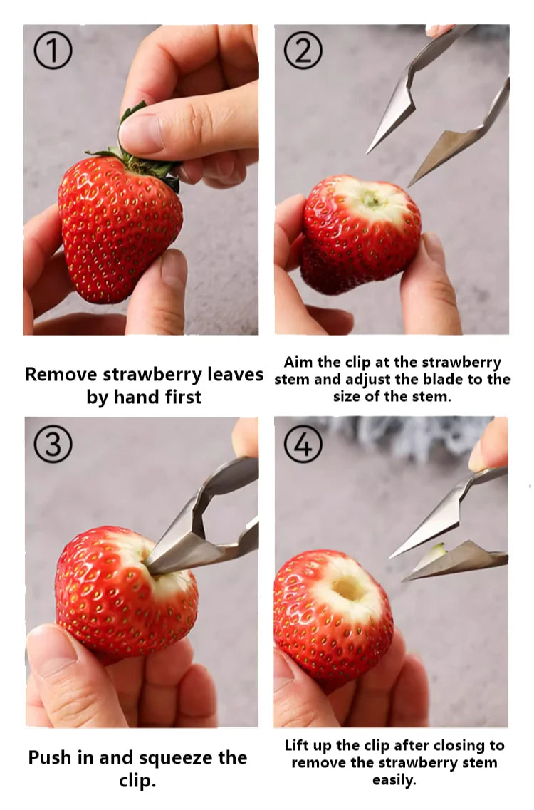 Multi-Functional Fruit and Vegetable Stem Remover Clip Tool