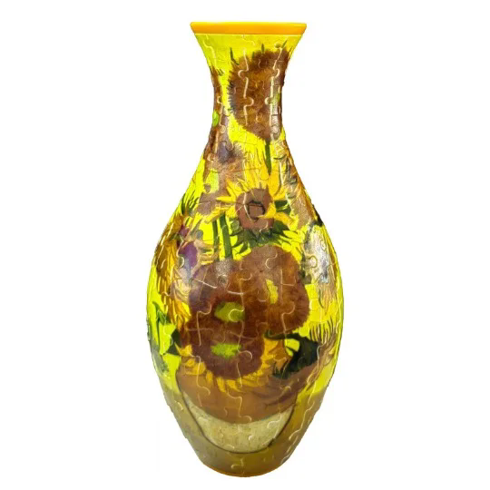 3D Floral Jigsaw Puzzle Vase Decor