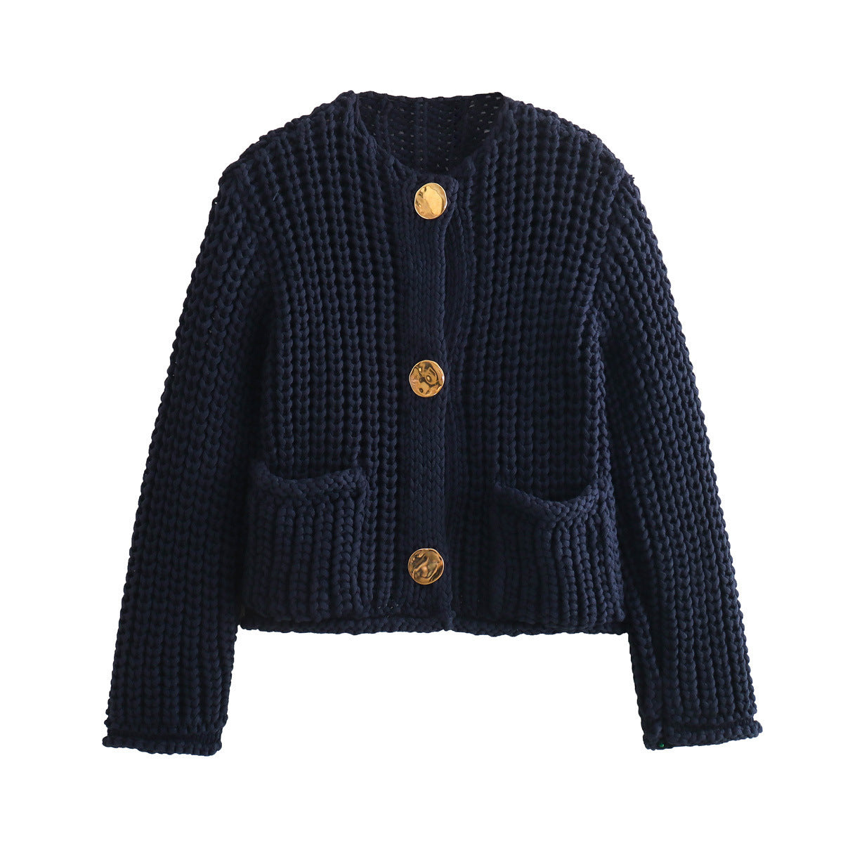 Cozy Chic Women's Buttoned Cardigan with Pockets
