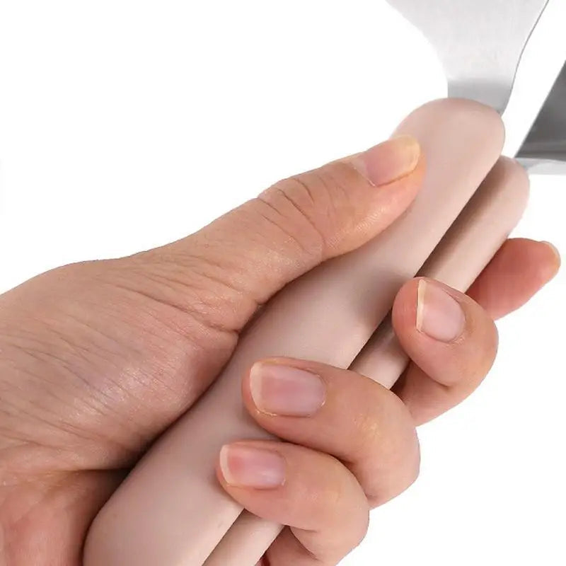 Sleek Triangular Stainless Steel Cake Slicer Tool