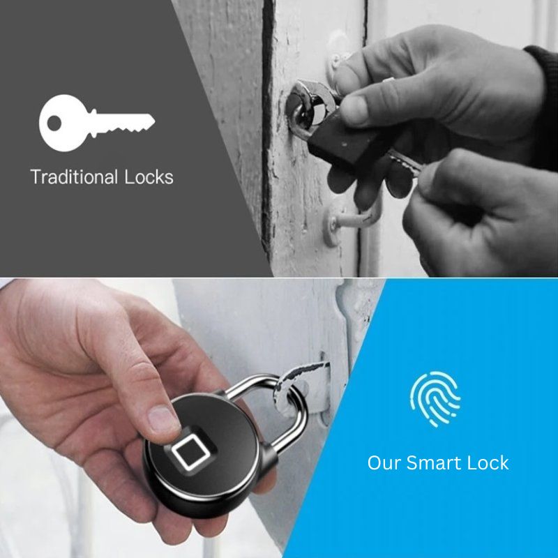 50% OFF | SecureEase™ - Smart Bluetooth Fingerprint Padlock for Keyless Safety