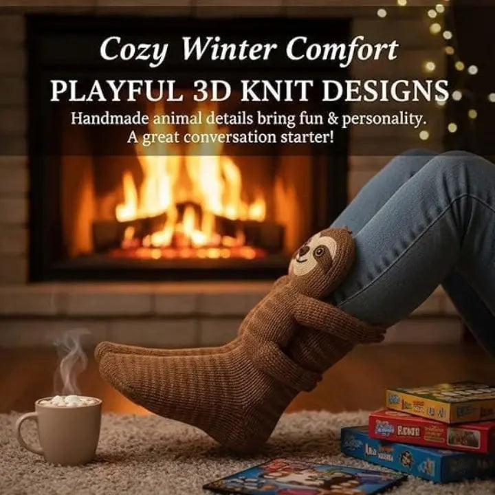 Cozy Animal Hug Socks for Warm, Comfy Feet