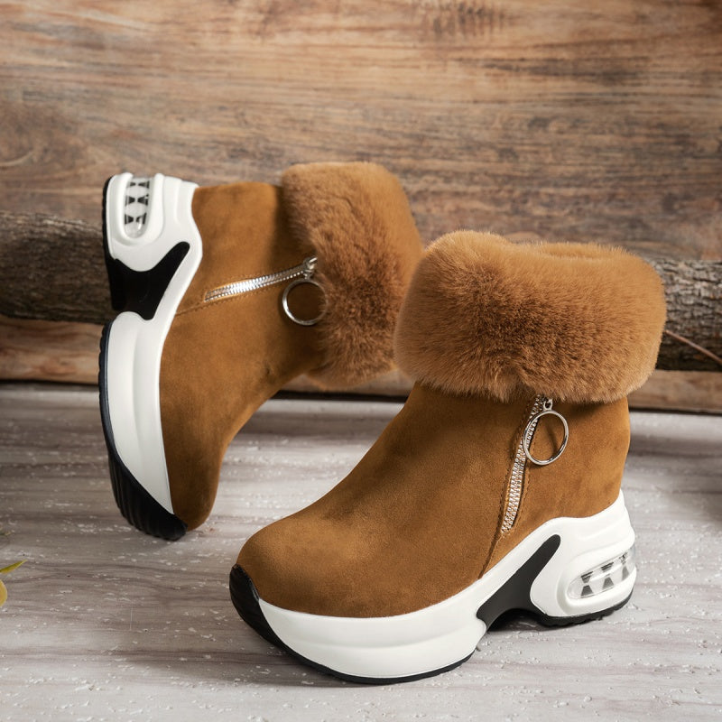 Chunky Sole Lined Ankle Boots for Women