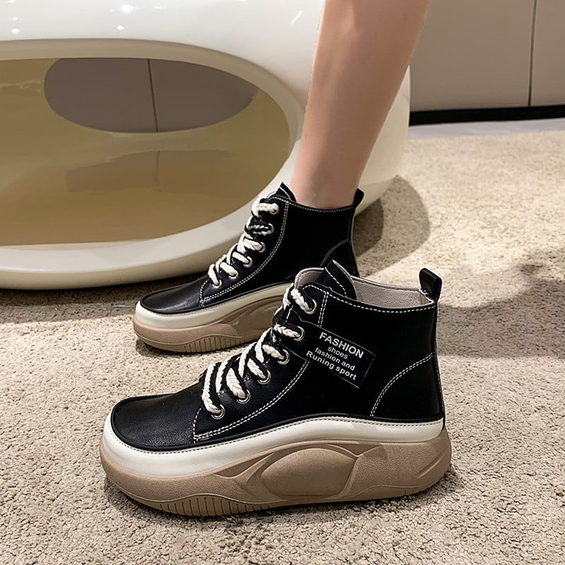 Women's High-Top Chunky Sole Martin Boots