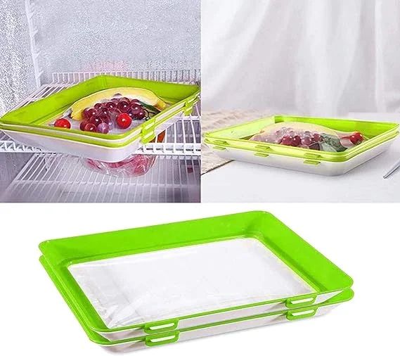 Reusable Airtight Food Storage Tray - Eco-Friendly Vacuum Seal Container