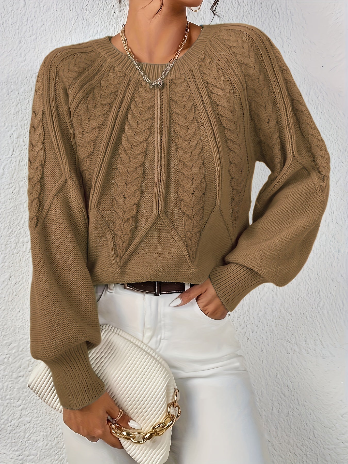Elegant Long Sleeve Pullover Sweater