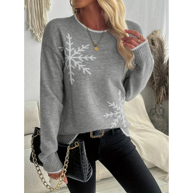 Cozy Snowflake Knit Sweater
