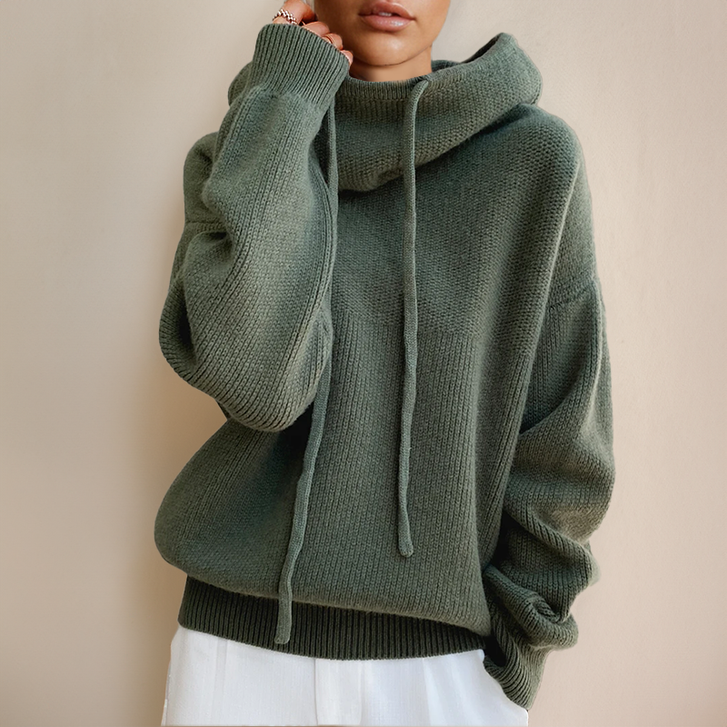 Cozy Knit Hoodie Sweater for Casual Comfort