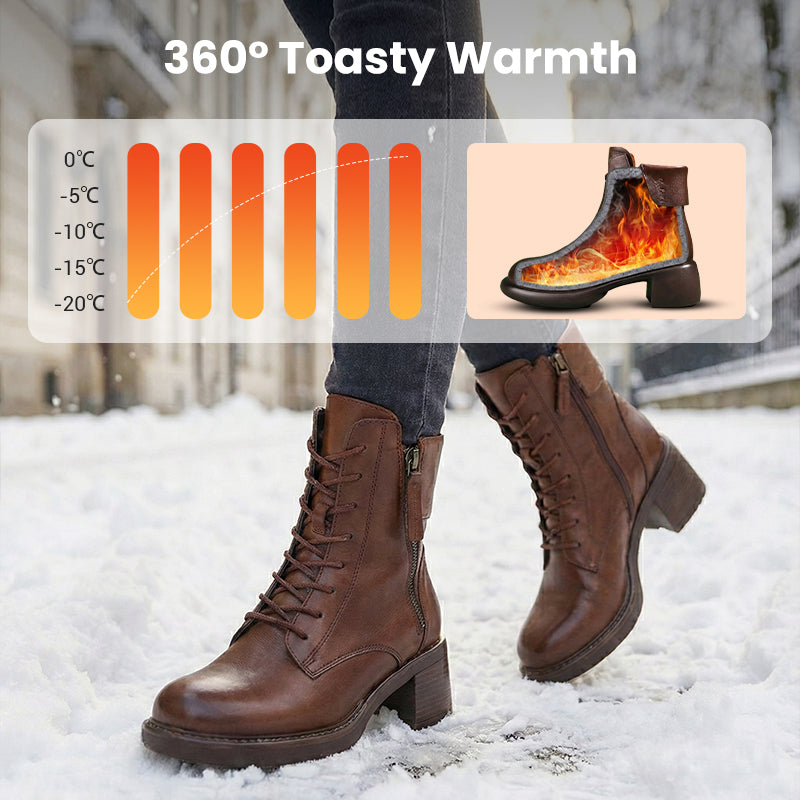 Plush Lined Leather Boots