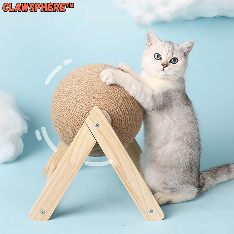 Interactive Rotatable Cat Scratch Ball for Active Play and Fitness
