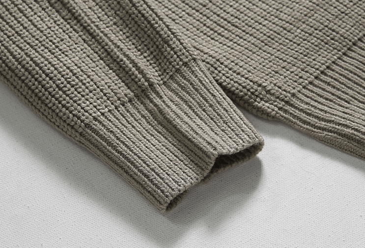 Cozy Knitted Half Zip Sweater with Adjustable Collar