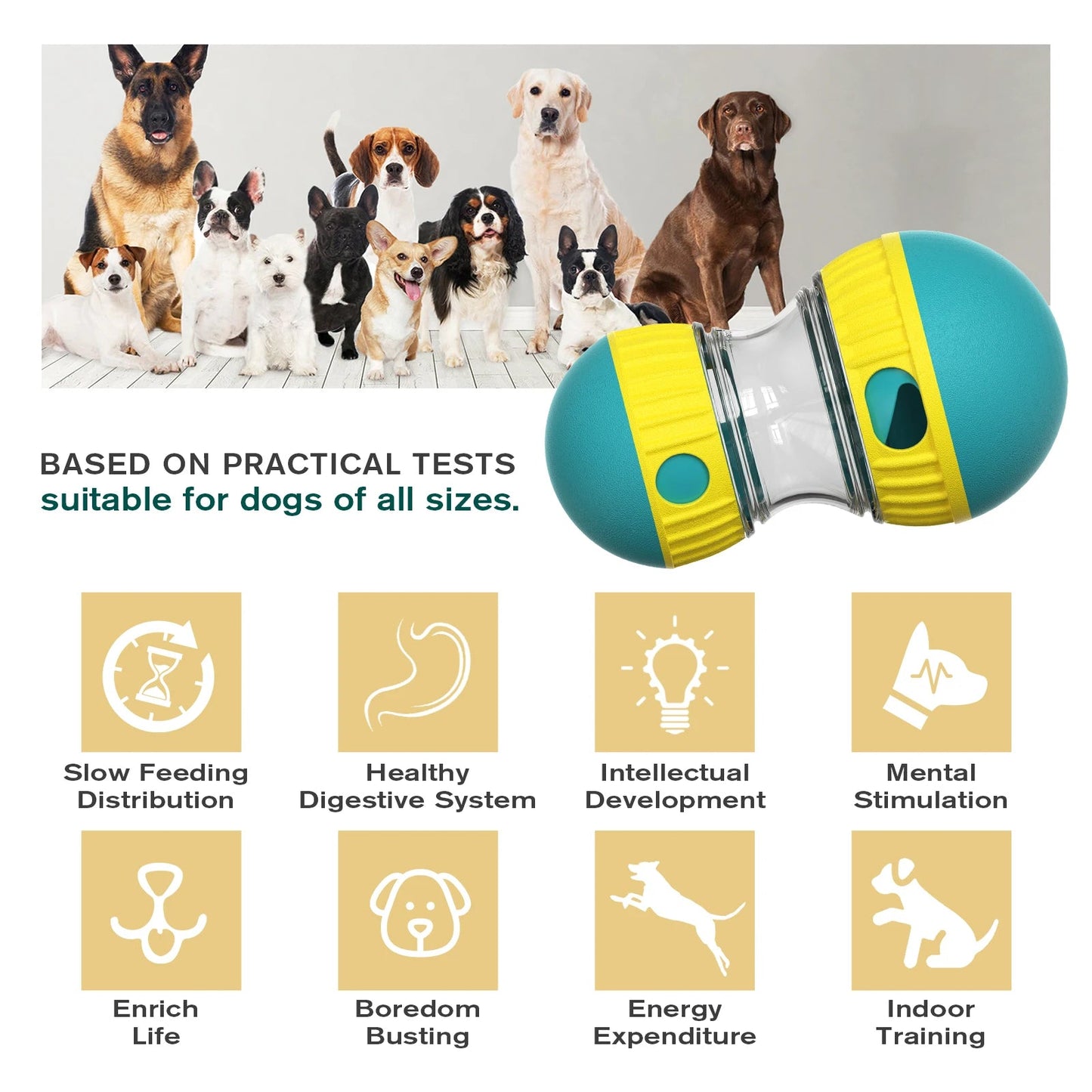 PlayPaws™ - Interactive Dog Treat Puzzle Ball