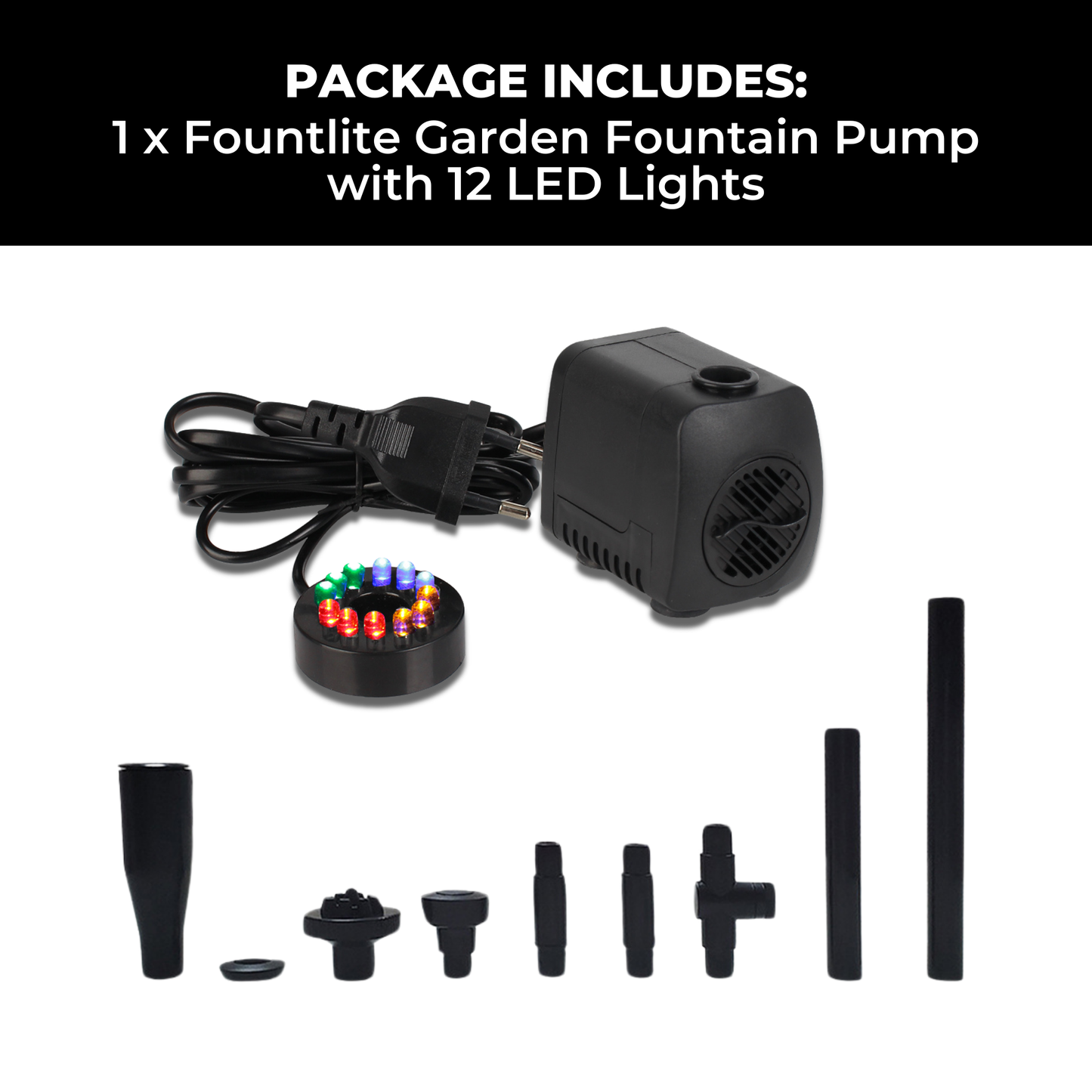 LuminaFlow - Transform Your Garden with Colorful, Soothing Water Display
