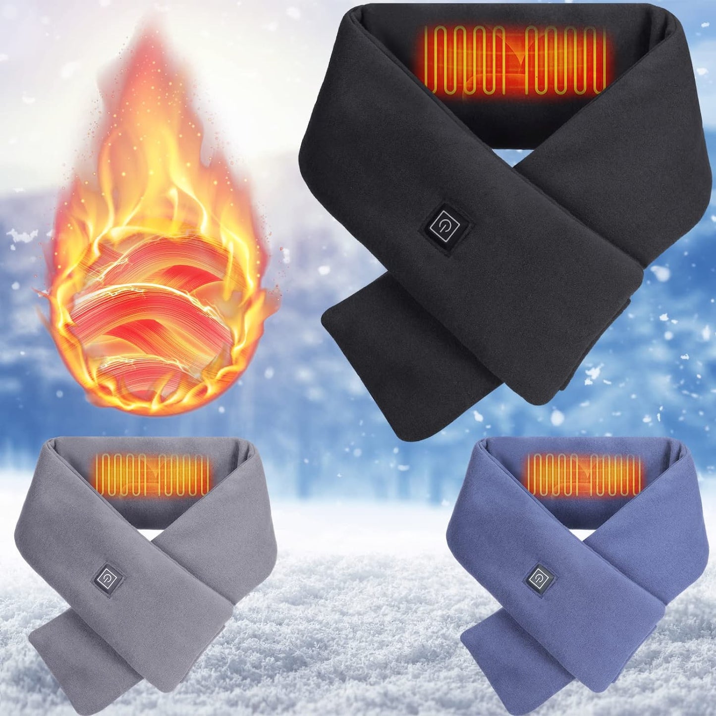 Cozy Electric Heated Scarf for Winter Warmth