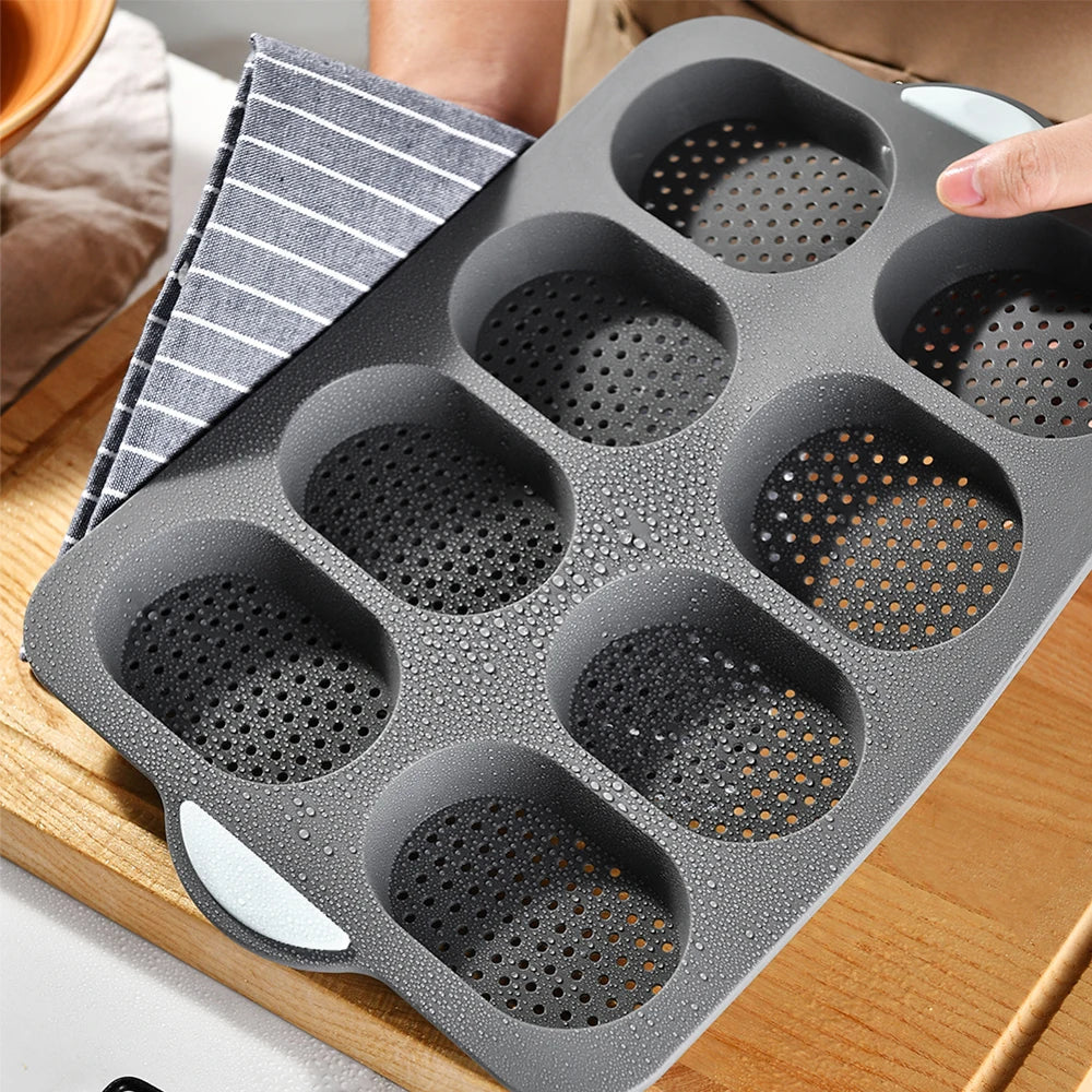 CrustyBake™ - Non-Stick Silicone Baguette Baking Mold for Perfect Loaves