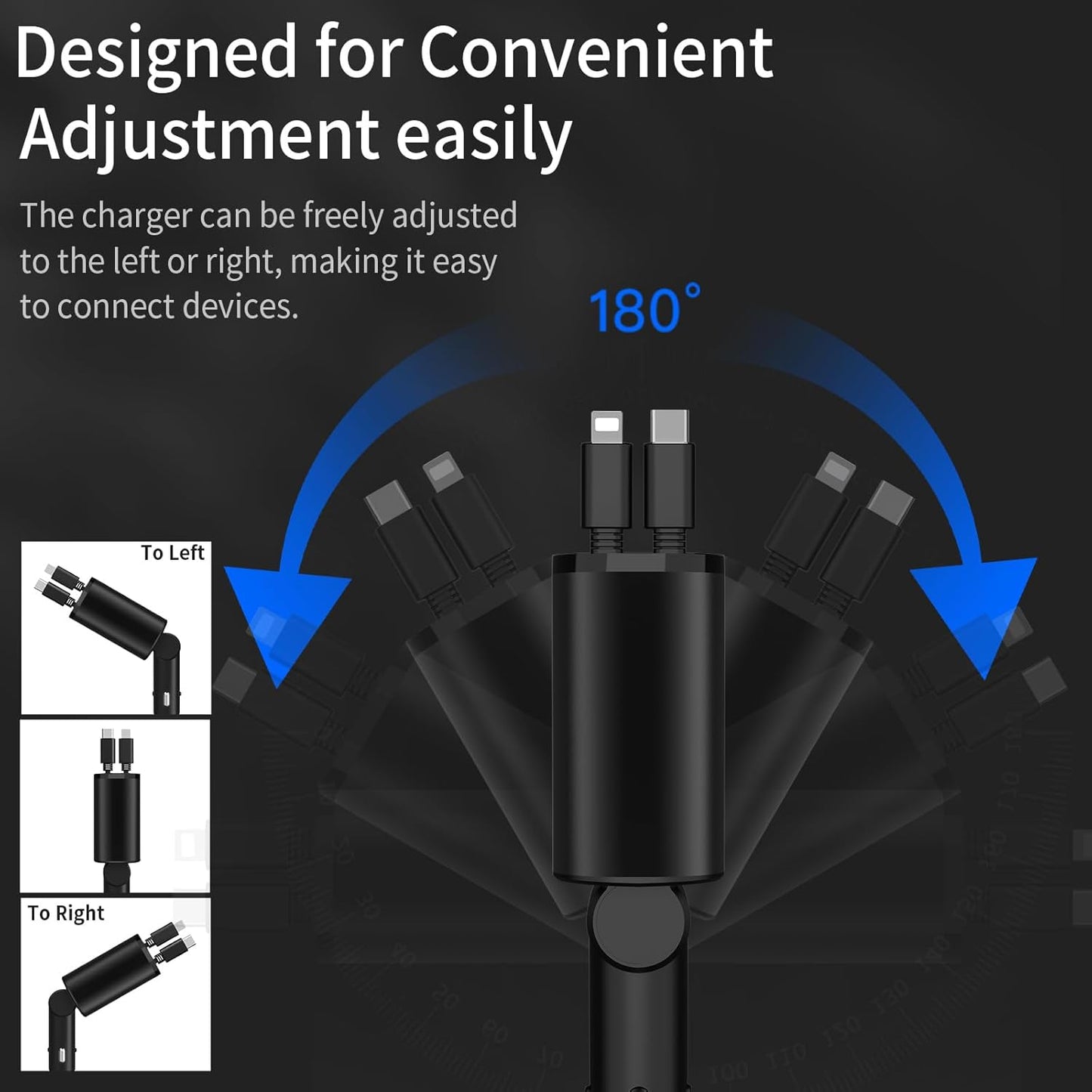 4-in-1 Car Charger Organizer and Fast Charging Hub
