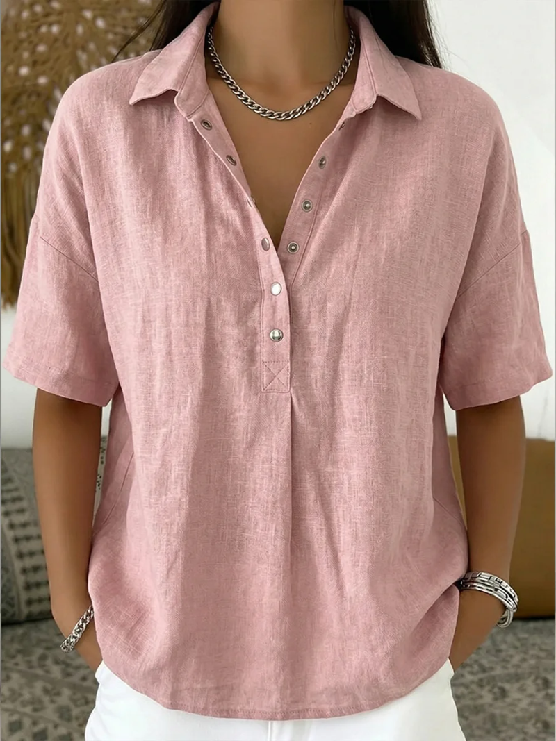 Willow - Collared Button-Up Blouse