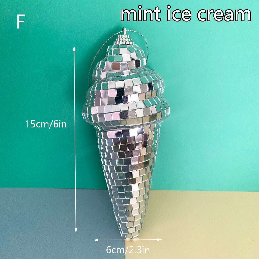Retro Disco Ice Cream Wall Art Decor