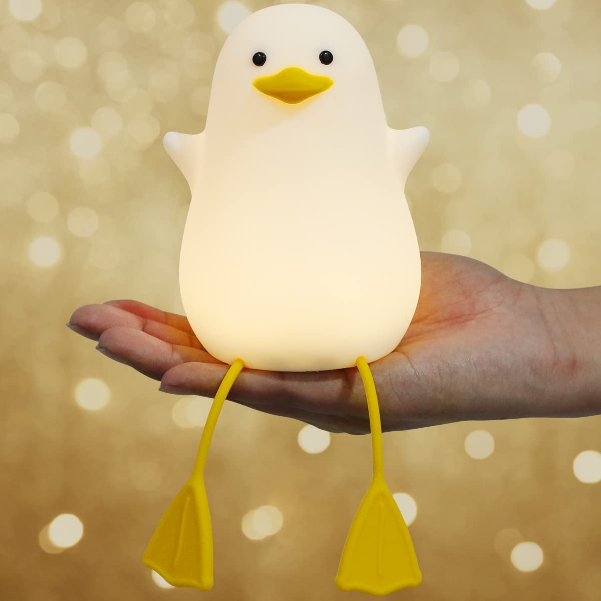 Cute Squishy Duck Night Light for Kids Bedroom Decor