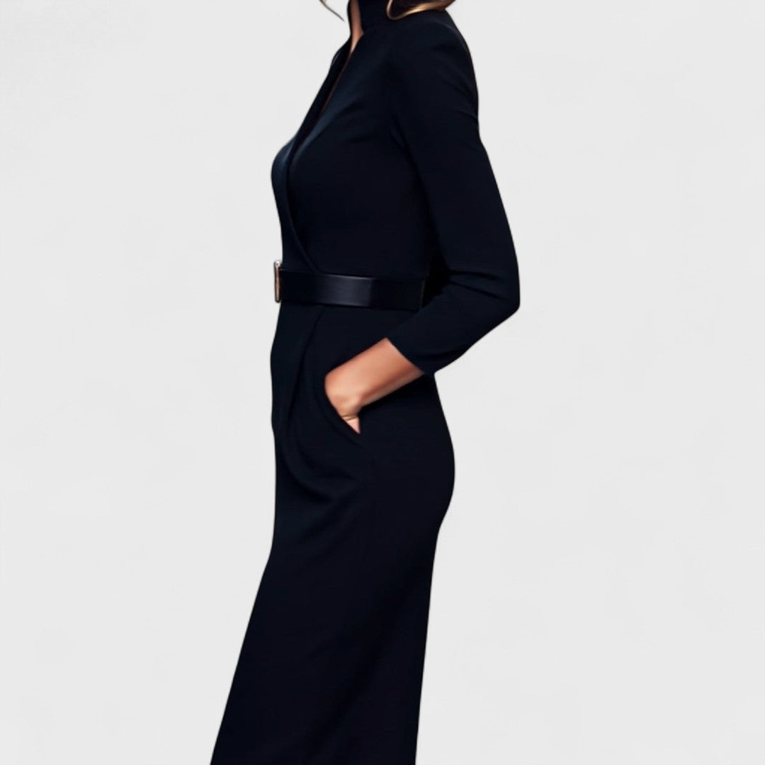 Elegant Belted Pencil Dress for Sophisticated Style