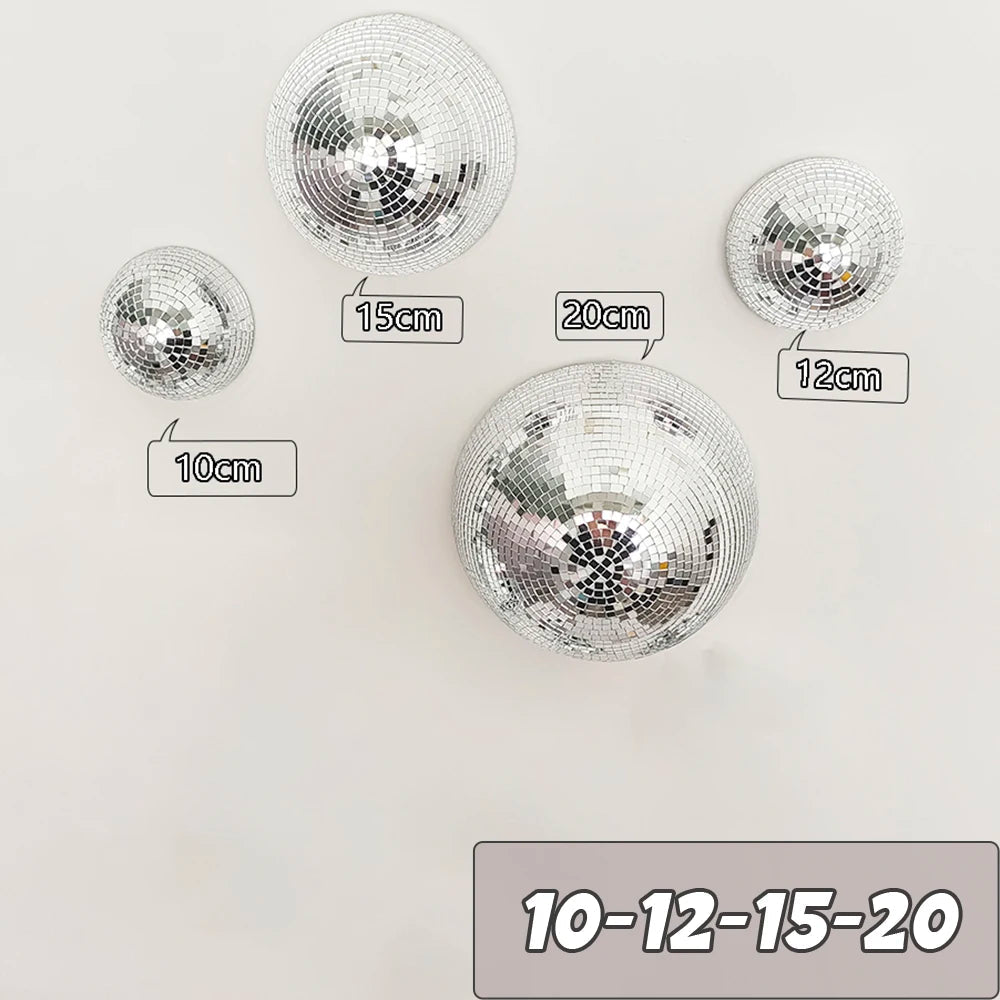Retro Disco Ball Mirror Wall Decor for Party Vibes