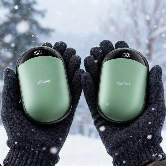 coldSky™ 2-in-1 Rechargeable Magnetic Hand Warmers with Digital Display