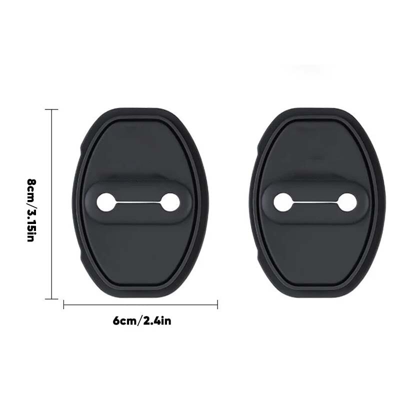 Silicone Car Door Lock Covers - Protective Key Guard Set