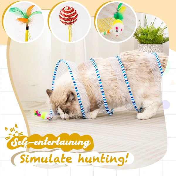 Interactive Cat Tunnel Toy for Playful Hunting and Exercise