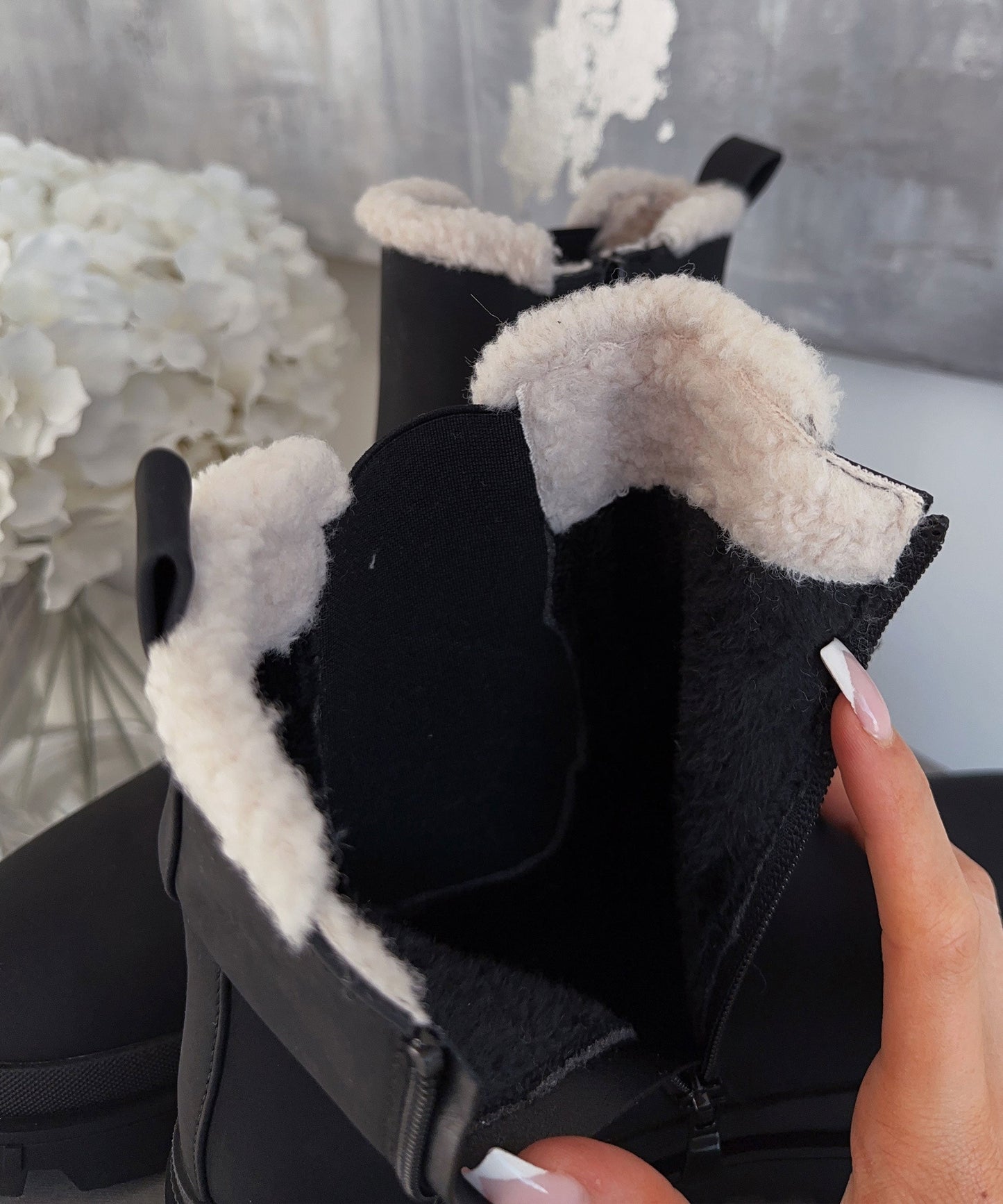 Chic Black Leather Ankle Boots