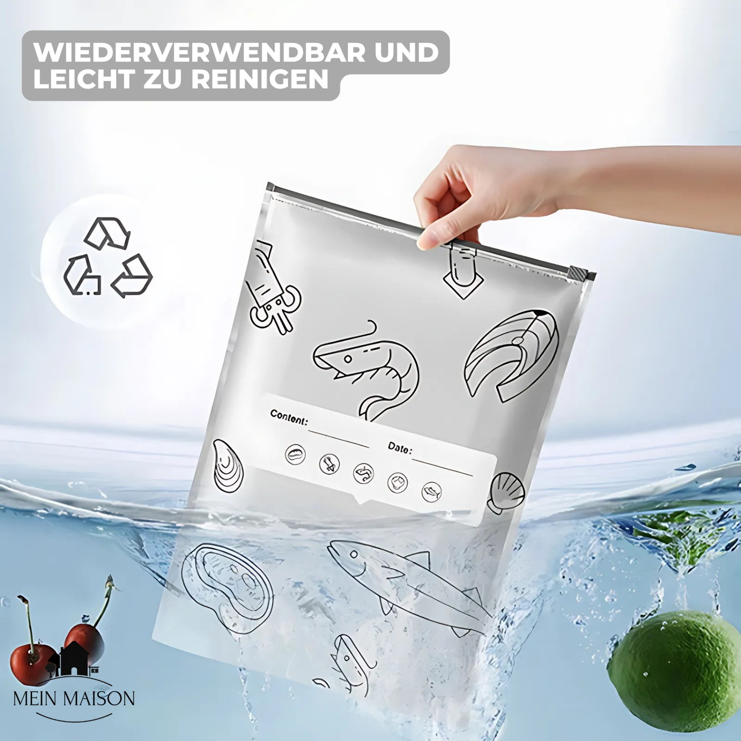 Reusable SealBag Pro Airtight Food Storage Bags