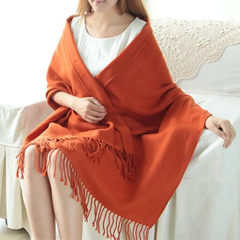 Soft Cashmere Scarf Cozy Warm Lightweight Accessory