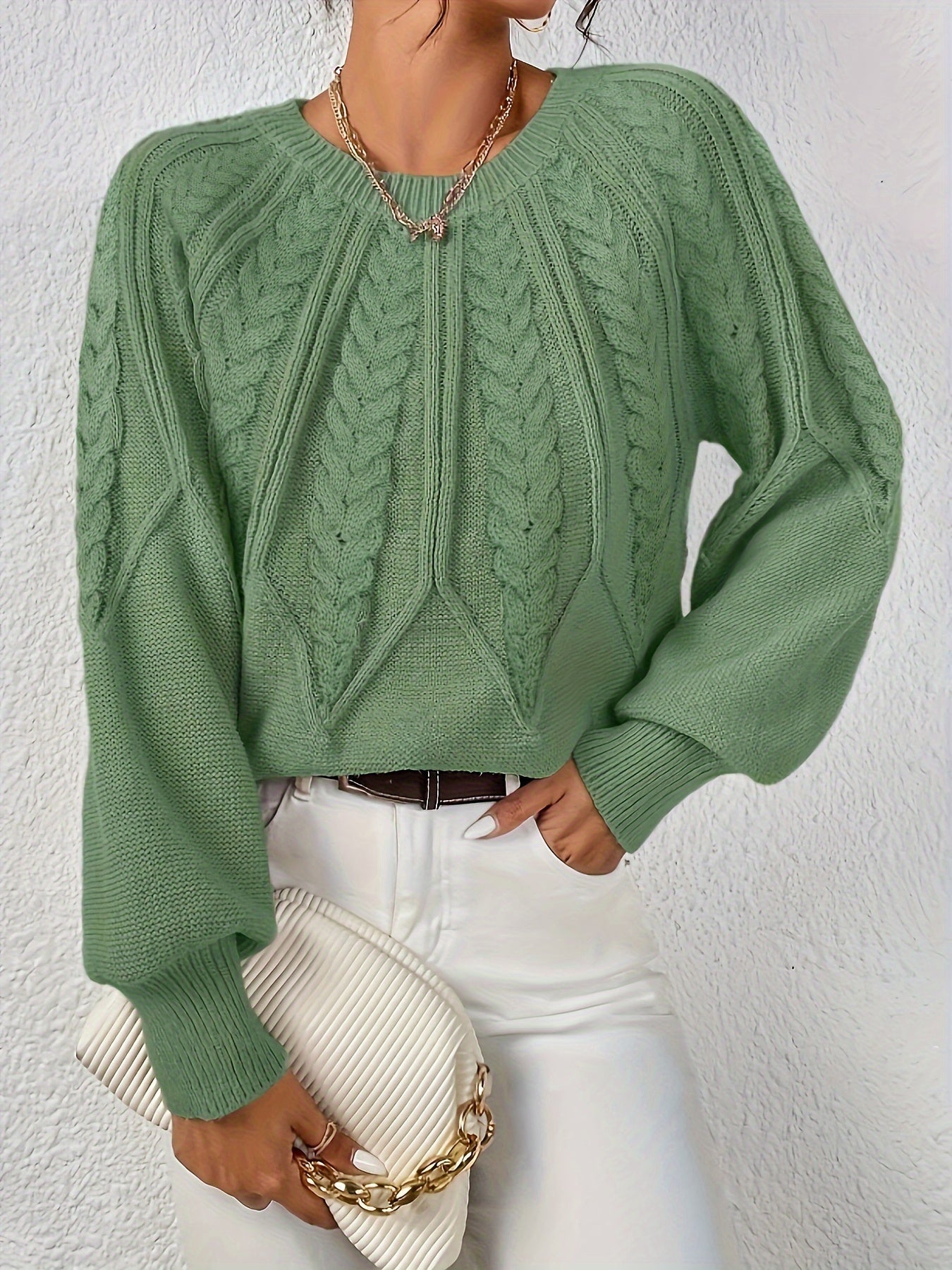 Elegant Long Sleeve Pullover Sweater