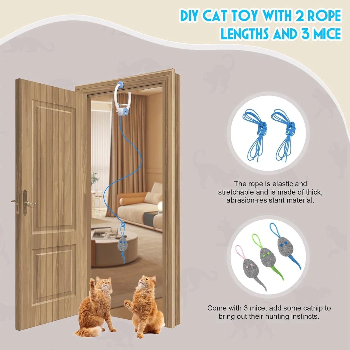 FeathrJoy™ - Interactive Cat Feather Teaser Toy