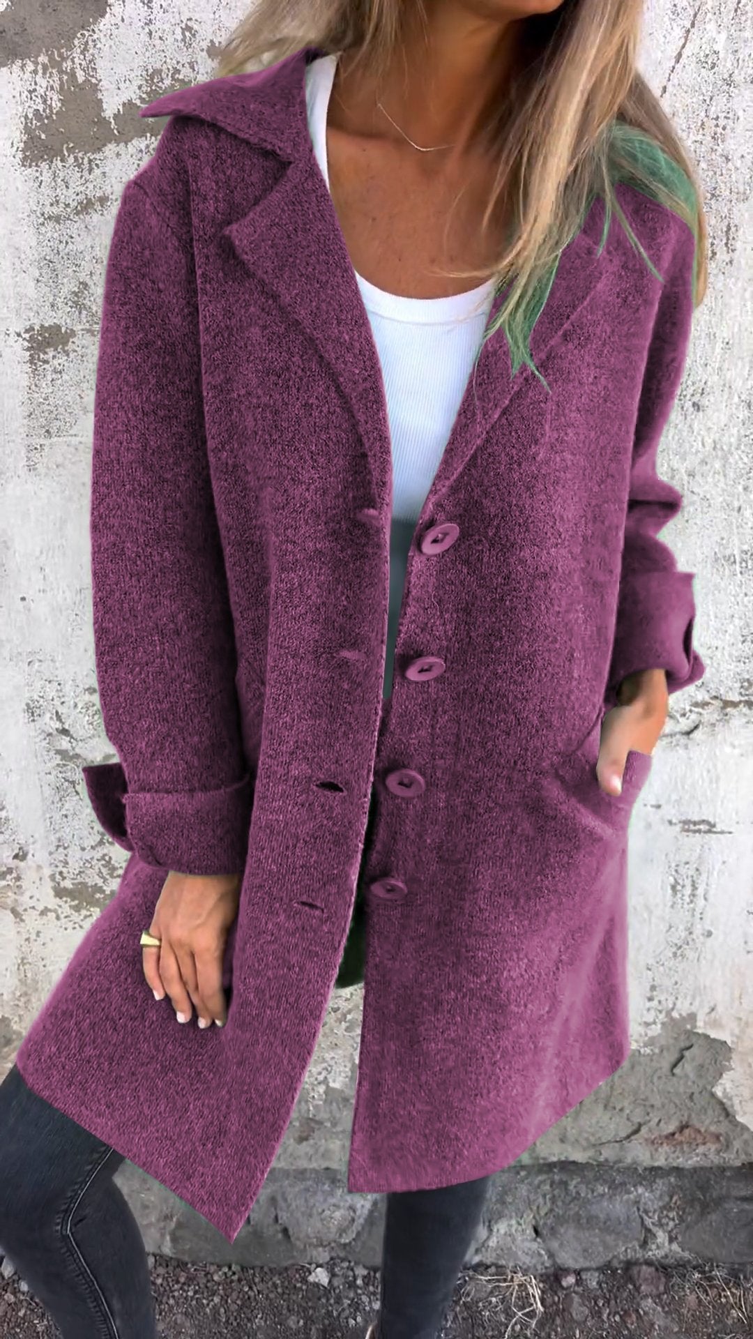Casual Chic Lapel Cardigan with Pockets