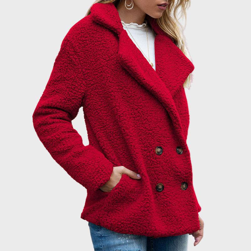 Cozy Collared Teddy Coat for Chic Winter Style